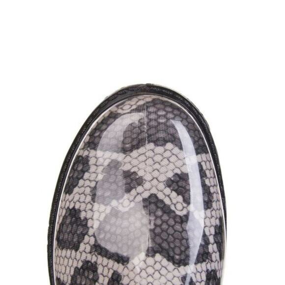 Just Cavalli Wellington Rain Snakeskin Pattern Boots Size 6 NEW - Picture 8 of 10